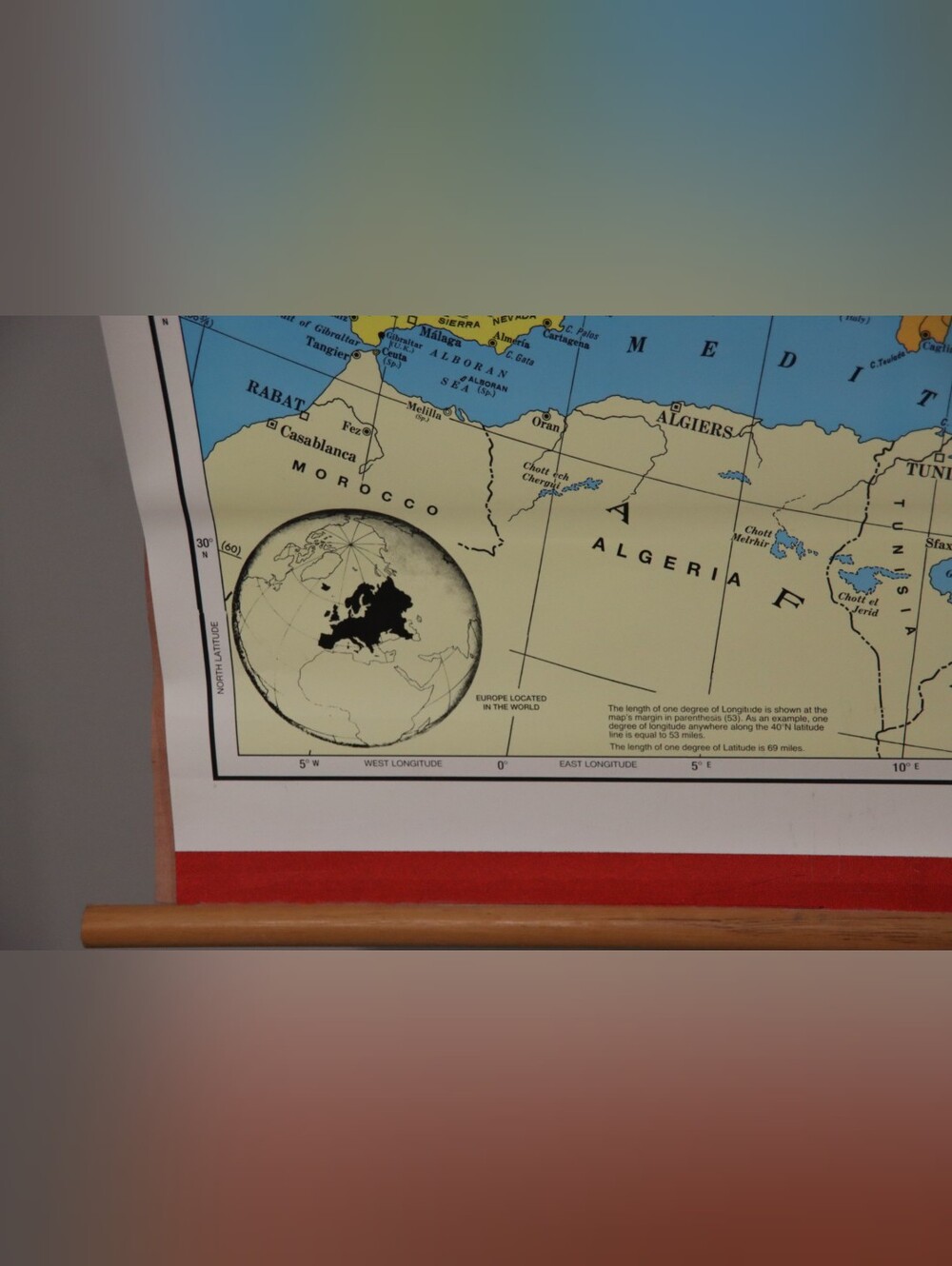 Cram Maps 50"×44" Classroom Roll-up Map Of Europe - Picture 5 of 8